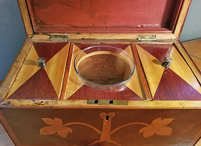 Mahogany tea caddy