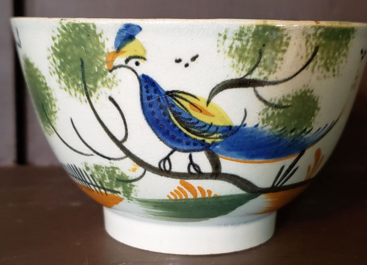 Ceramics<br>19th Century<br>Peafowl cup and saucer