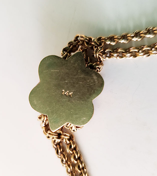 Jewelry<br>14 K Gold Slide Chain with Memorial Locket