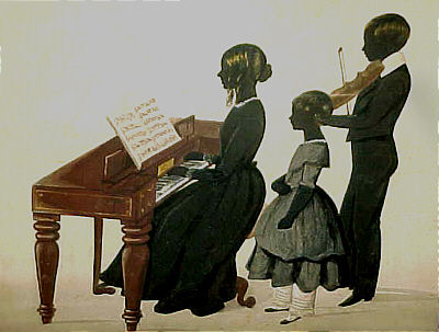 SOLD   Silhouette of Musical Children