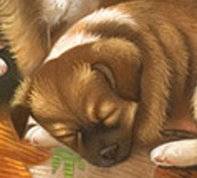 Paintings<br>Archives<br>SOLD Portrait of Three Puppies