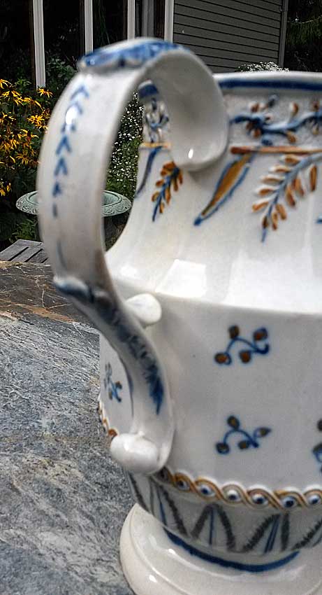 Prattware jug with floral decoration