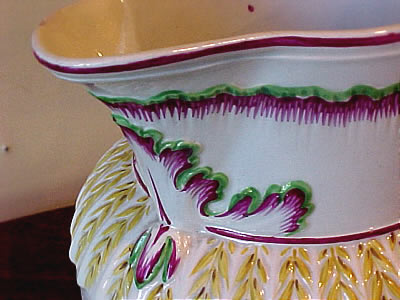 SOLD   Pearlware Jug with Raised Decoration