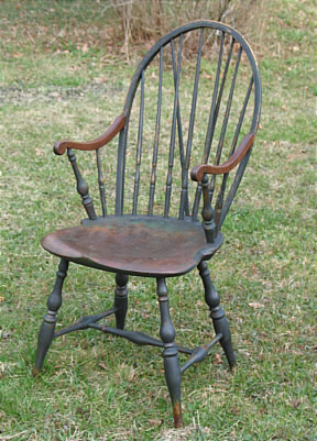 Furniture<br>Furniture Archives<br>SOLD  Rhode Island Brace-Back Windsor Chair