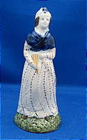 SOLD   Prattware Figure of Woman with Fan