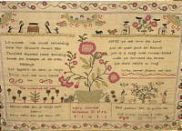 SOLD   English Sampler by Mary Vowles 1794