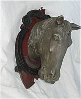 SOLD   Carved Wooden Horse Head