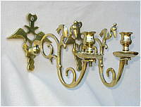 A Pair of Brass Sconces