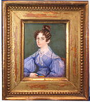 Portrait Miniature of a Woman in a Blue Dress