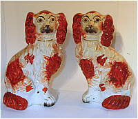 SOLD   Pair of Staffordshire Dogs