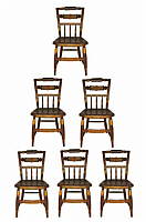 SOLD  A set of six chairs.