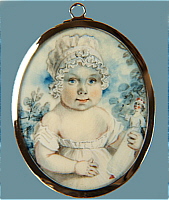 An Adorable Miniature Portrait of a Baby