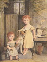 Watercolor of two children