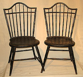 SOLD  An Unusual Pair of Windsor Sidechairs