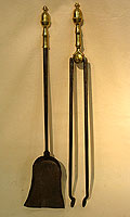 A Pair of Acorn Topped Fire Tools