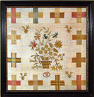 SOLD   English Darning Sampler Dated 1802