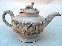 SOLD   A Rare 18th Century Saltglaze Teapot