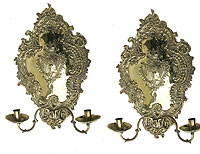 Pair of Brass Sconces