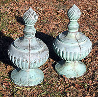 SOLD   A Pair of Copper Architectural Finials