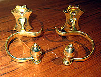 SOLD Pair of Brass Jamb Hooks