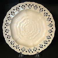 SOLD    A Creamware Feather-edge Plate