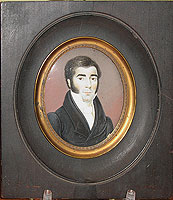 SOLD  Miniature Portrait of a Handsome Man