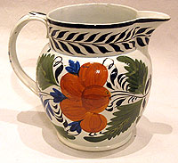 SOLD   A Polychrome Pearlware Jug