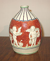 SOLD  A Four Seasons Pearlware Flask