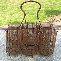SOLD  A Wire Bottle Caddy
