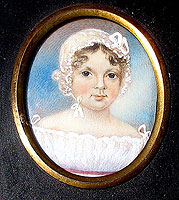 SOLD Miniature Portrait of a Child