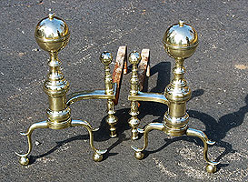 SOLD  Handsome Pair of Andirons