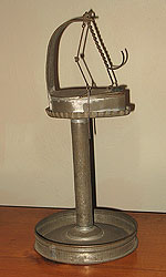 SOLD  Tin Betty Lamp Stand