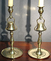 Pair of Brass Tavern Candlesticks