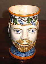 SOLD   Prattware Satyr Mug, Dated!