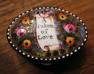 SOLD  An English Enamel Patch Box