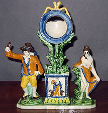 SOLD  A Rare and Fabulous Prattware Watch Hutch