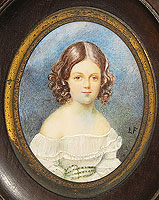 Miniature Portrait on Ivory of a Girl