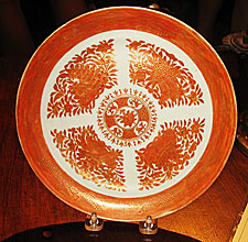 SOLD  Orange Fitzhugh Plate