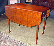 Tiger Maple Drop-Leaf Table