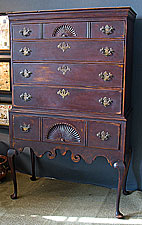 SOLD  A Queen Anne High Chest of Drawers