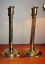 Pair of Victorian Brass Candlesticks