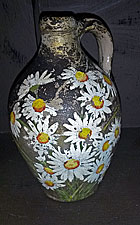 Decorated stoneware jug