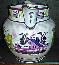 Sunderland Jug / Rare combination decoration