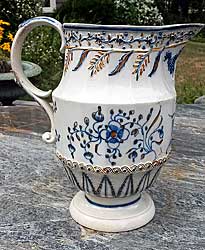 Prattware jug with floral decoration