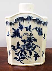 Pearlware Shell-edge tea canister