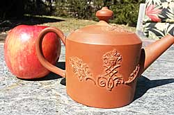 Red Stoneware Teapot