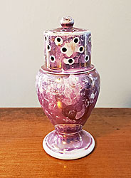 Pink Lustre Pepper Pot