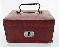 Regency Red Leather Money Box