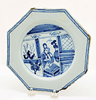 Liverpool Delft Octagonal Plate c. 1740