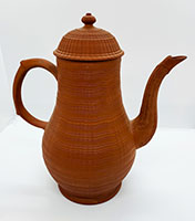 Red Stoneware Coffeepot
